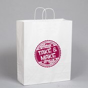 White Kraft Paper Custom PRINTED Sh